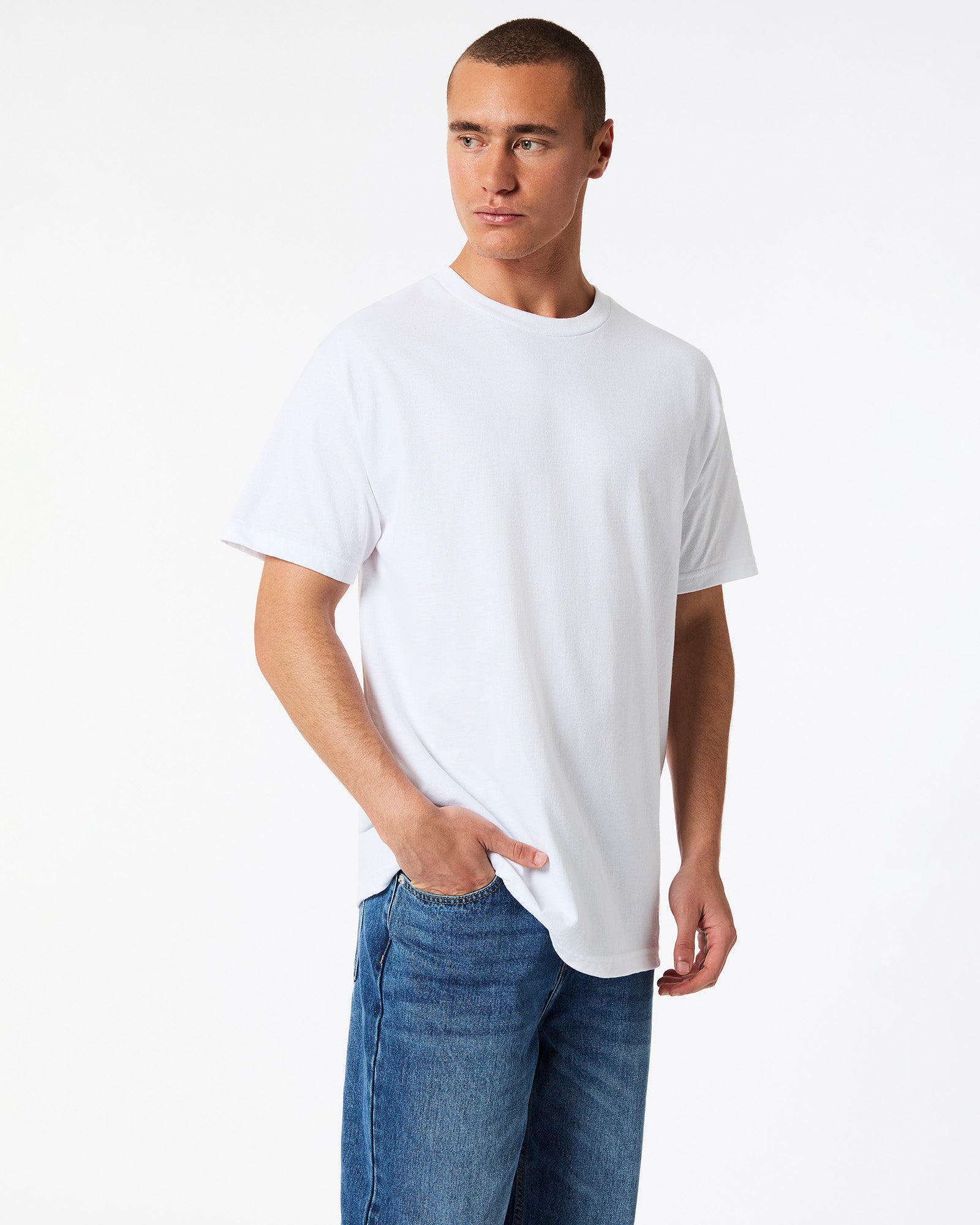 Pack of 6 Heavyweight Unisex T-Shirt - White