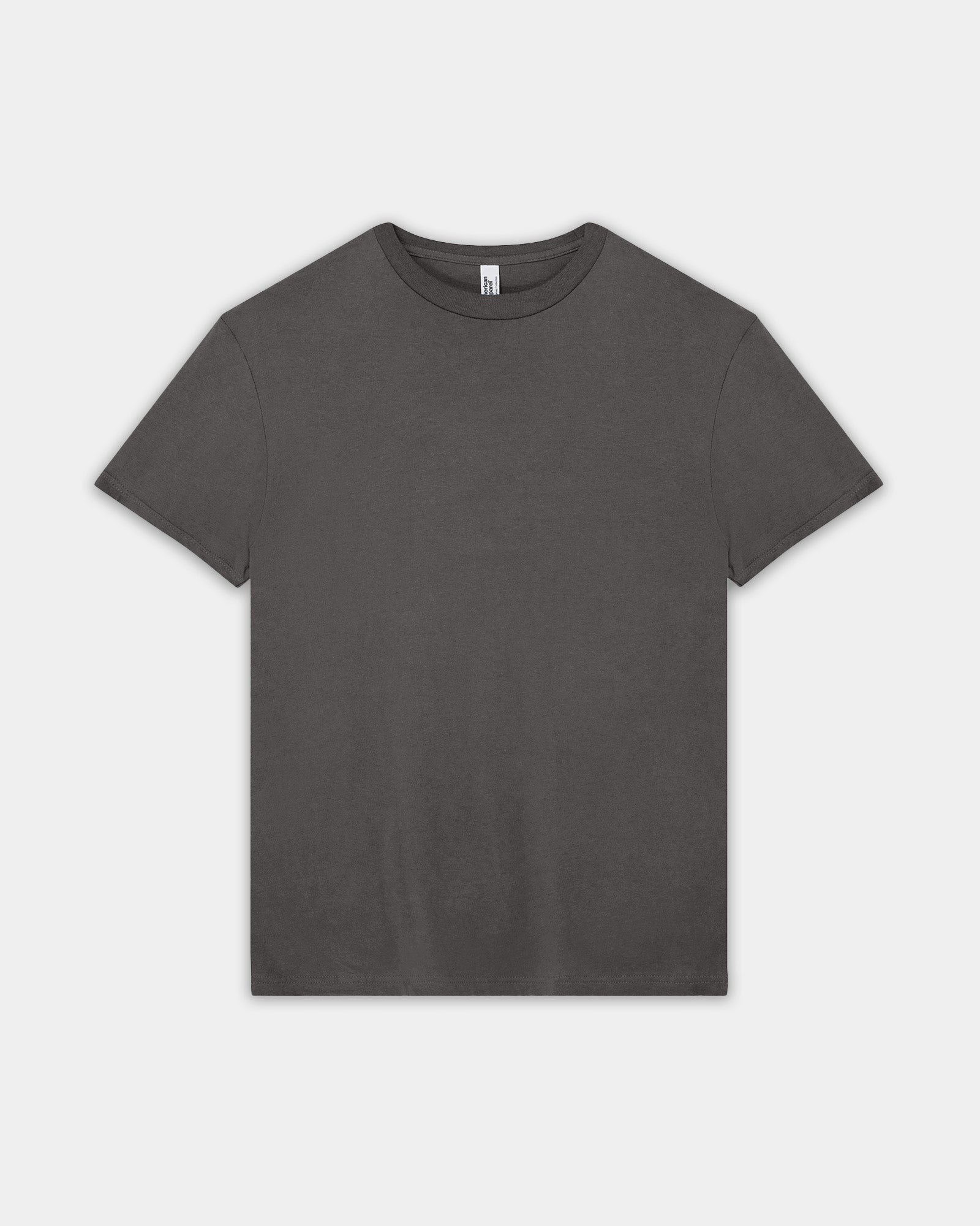 American Apparel Unisex Fine Jersey Short Sleeve Crew Neck T-Shirt - Asphalt