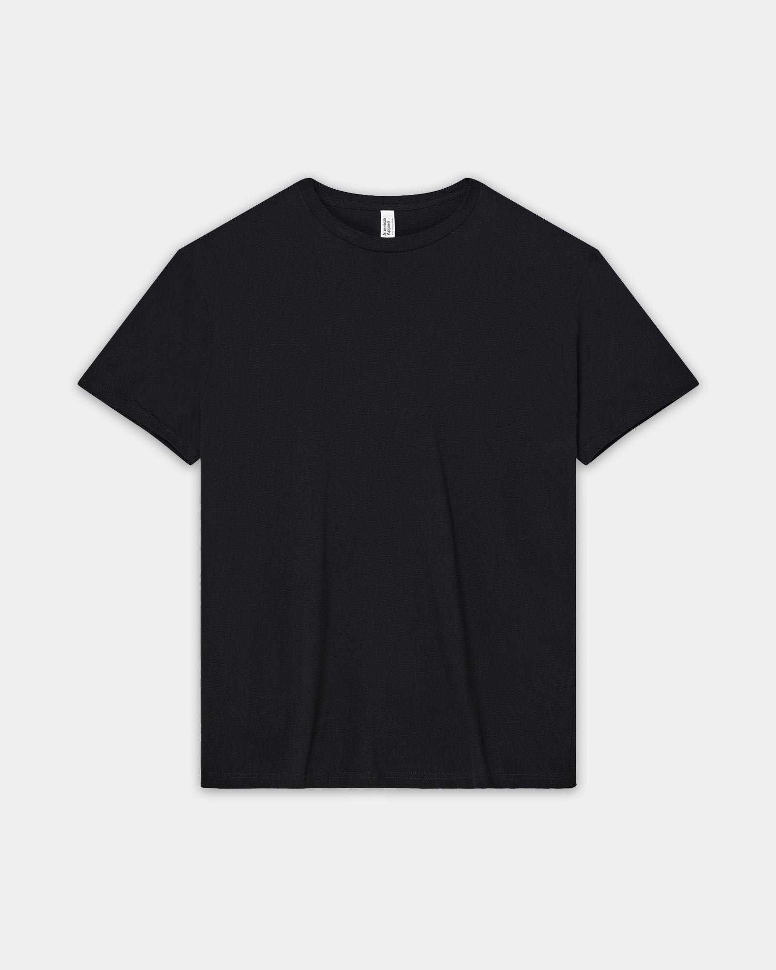 American Apparel Unisex Fine Jersey Short Sleeve Crew Neck T-Shirt - Black