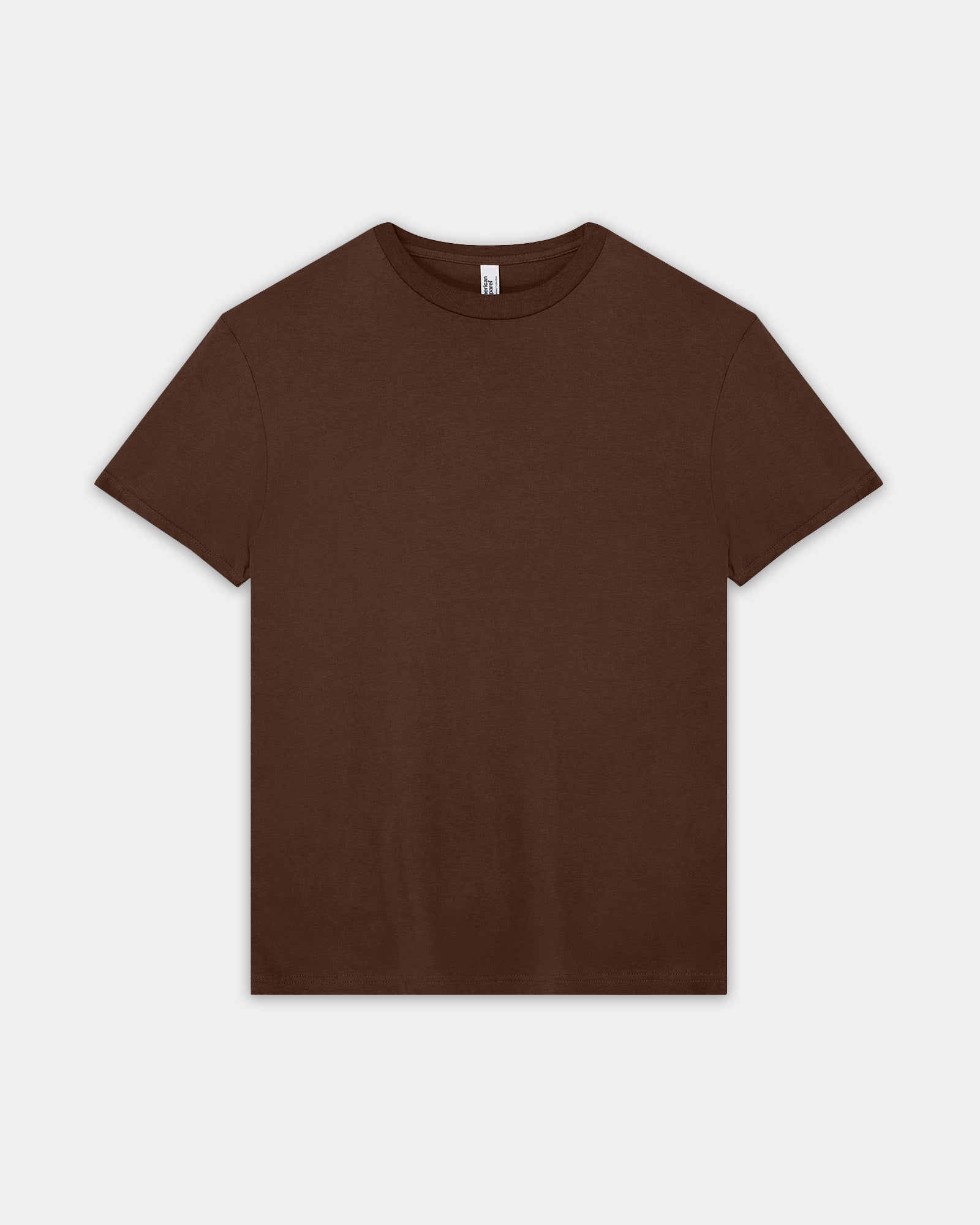 American Apparel Unisex Fine Jersey Short Sleeve Crew Neck T-Shirt - Brown