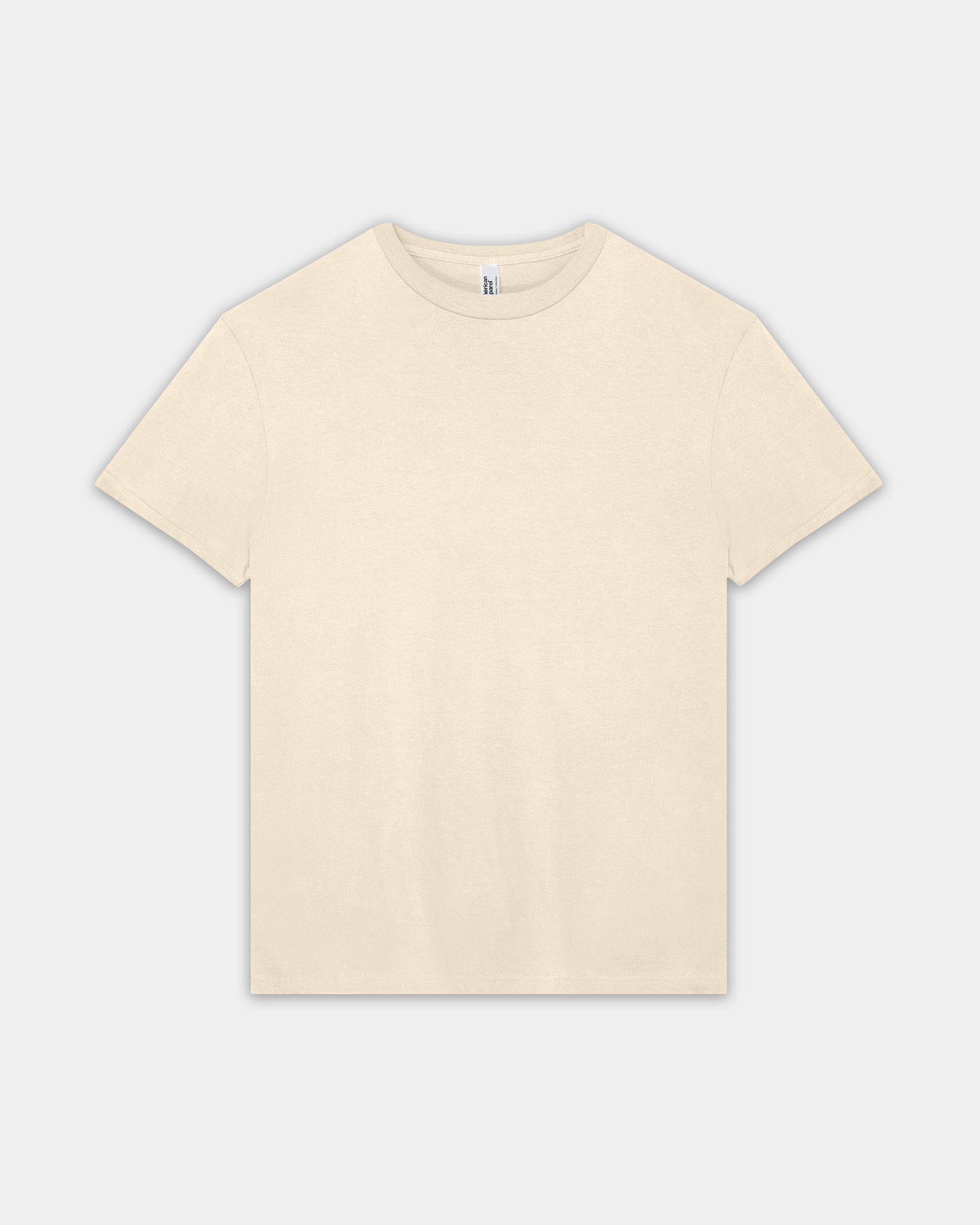 American Apparel Unisex Fine Jersey Short Sleeve Crew Neck T-Shirt - Cream
