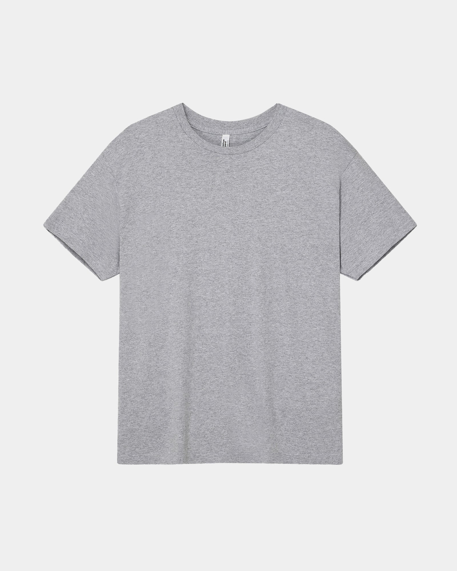 American Apparel Unisex Fine Jersey Short Sleeve Crew Neck T-Shirt - Heather Grey