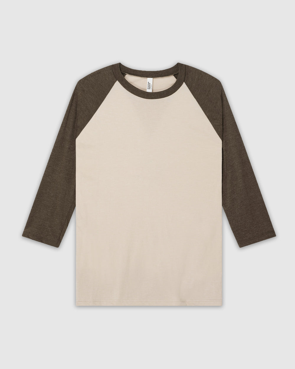 next image of Unisex Raglan Tee: '-heather bone