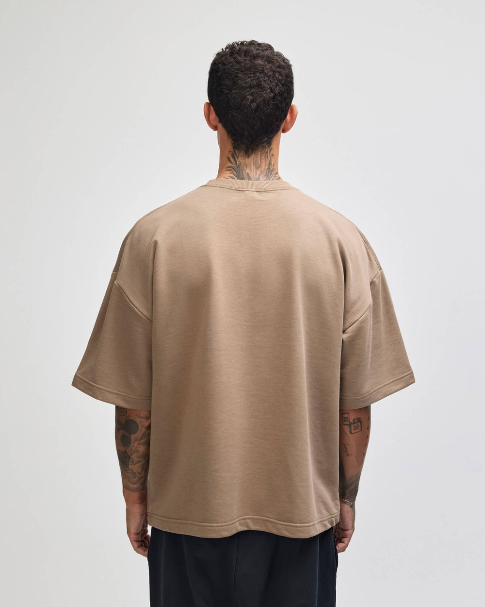 next image of Oversized French Terry Boxy T-shirt: -savana