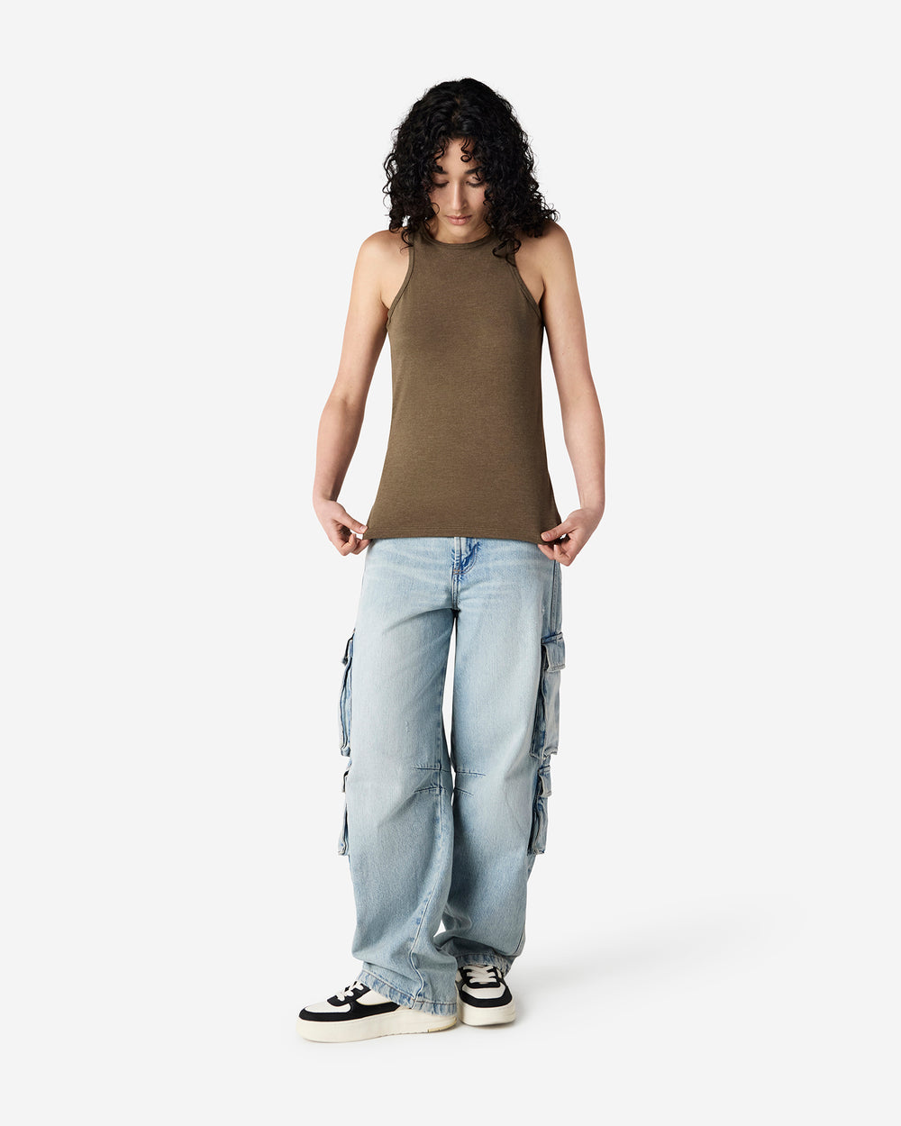 next image of Women's Slim Fit Racerneck Tank Top