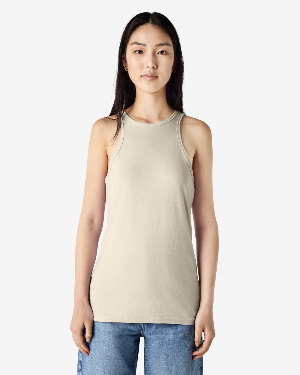 image of Women's Slim Fit Racerneck Tank Top