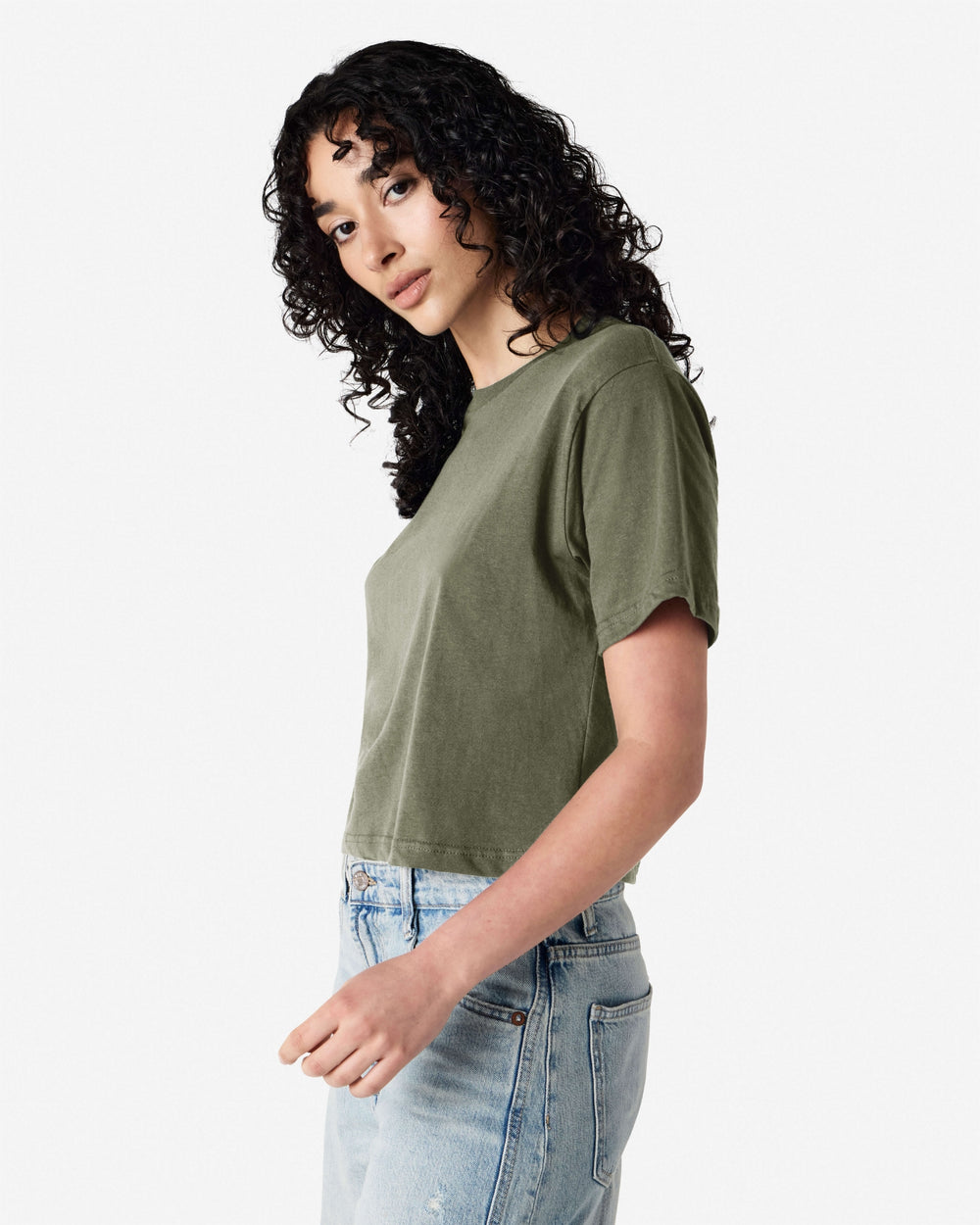 next image of Women's Boxy Fit Cropped T-shirt