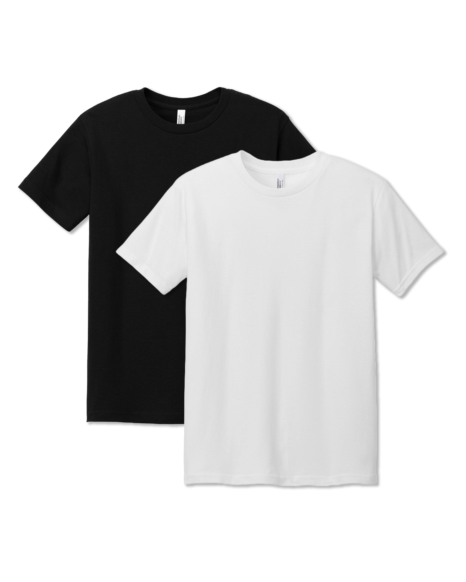 Pack of 2 Heavyweight Unisex T-Shirt - Black and White