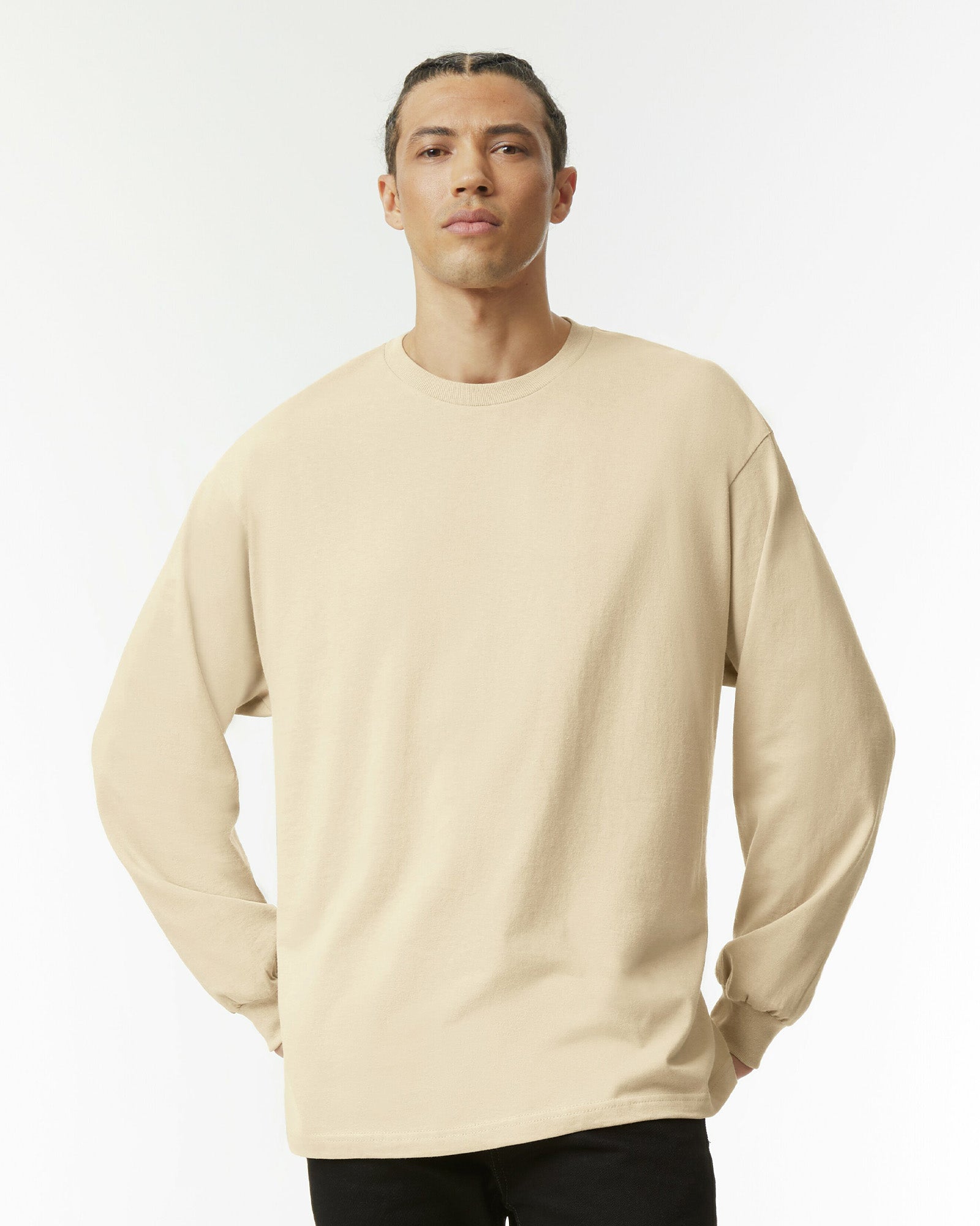 Heavyweight Unisex Long Sleeve T-Shirt - Sand