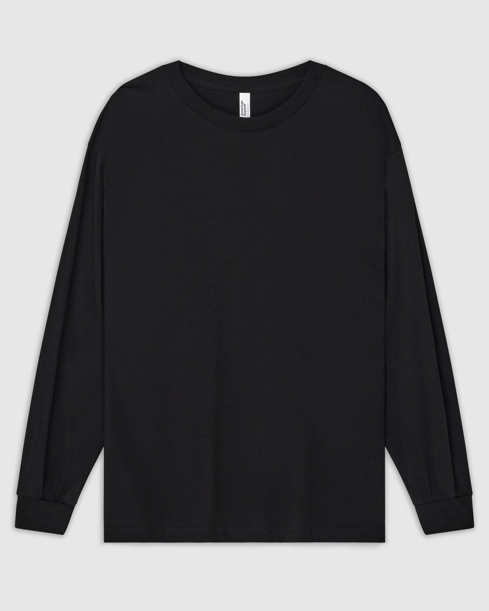 Long Sleeve Cotton T-Shirt - Black