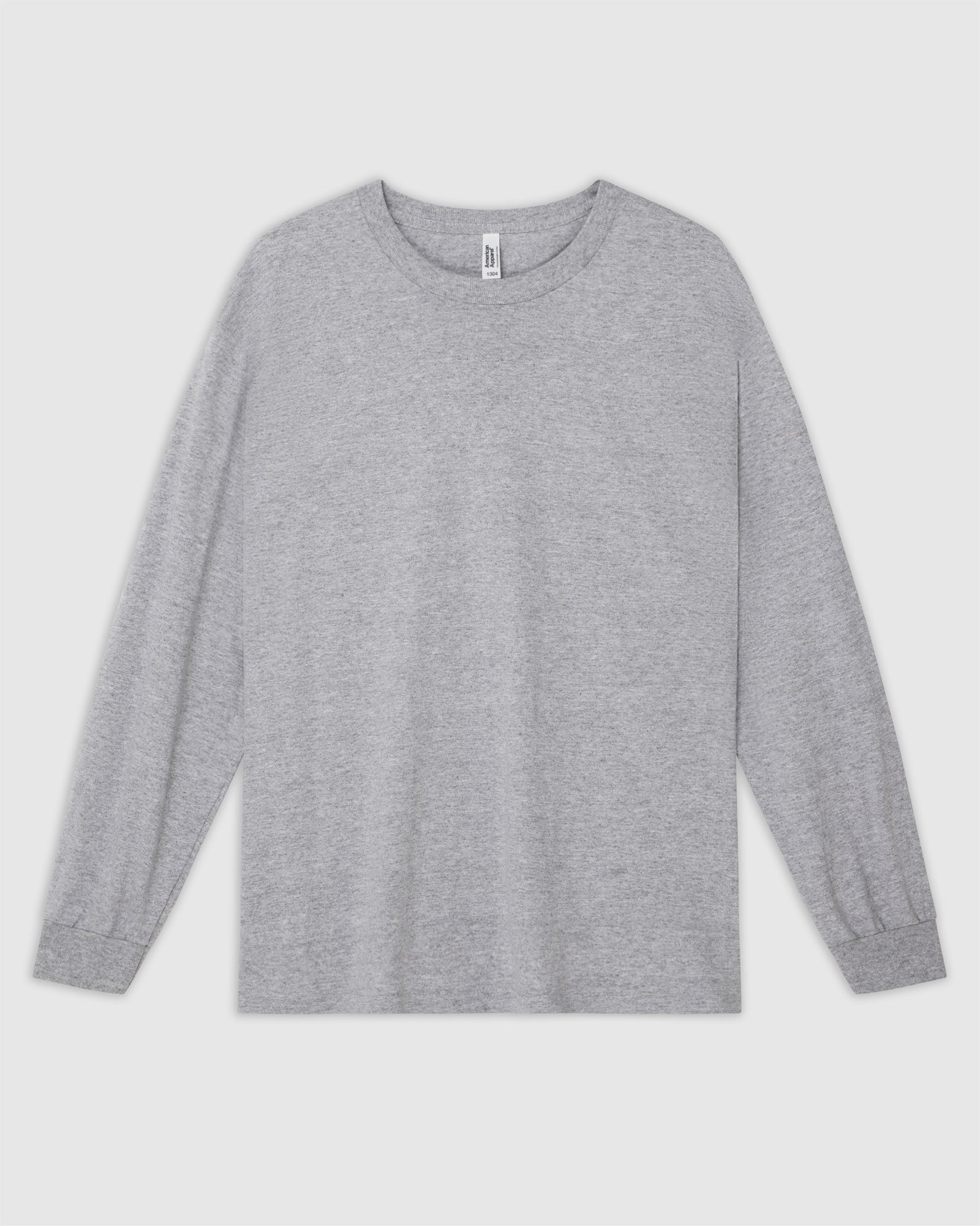 Long Sleeve Cotton T-Shirt - Heather Grey