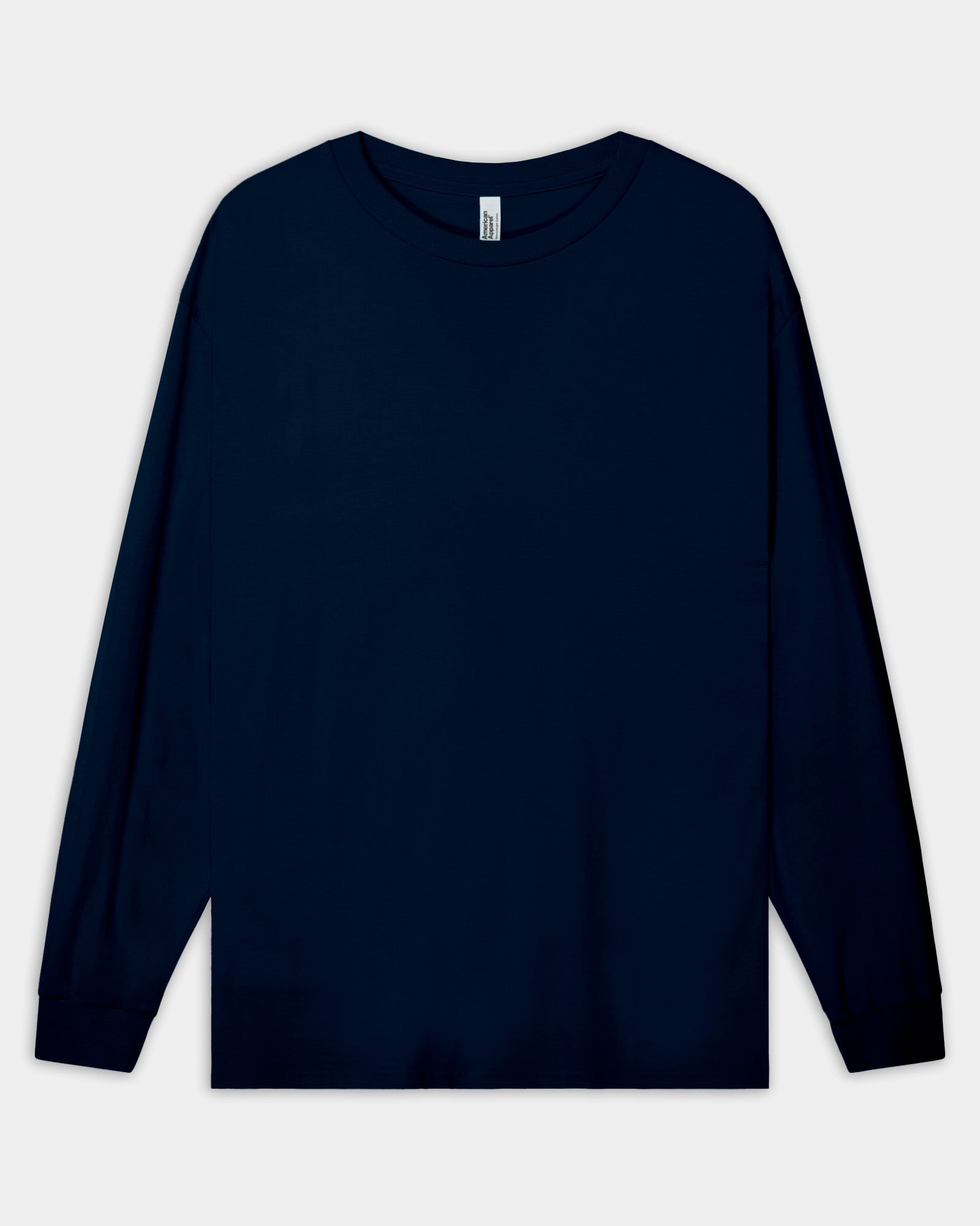 Long Sleeve Cotton T-Shirt - Navy