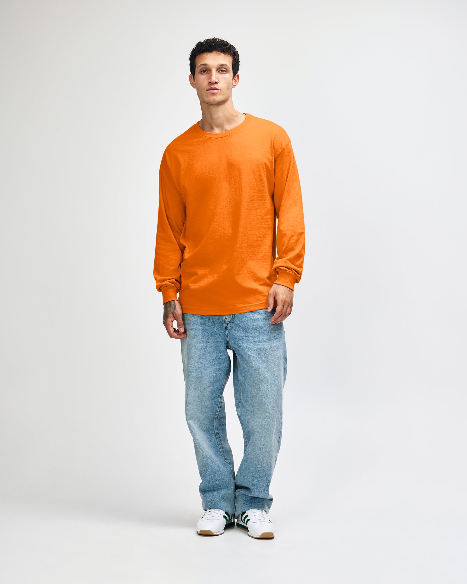Unisex Heavyweight Long Sleeve Crewneck T-Shirt | Relaxed Fit