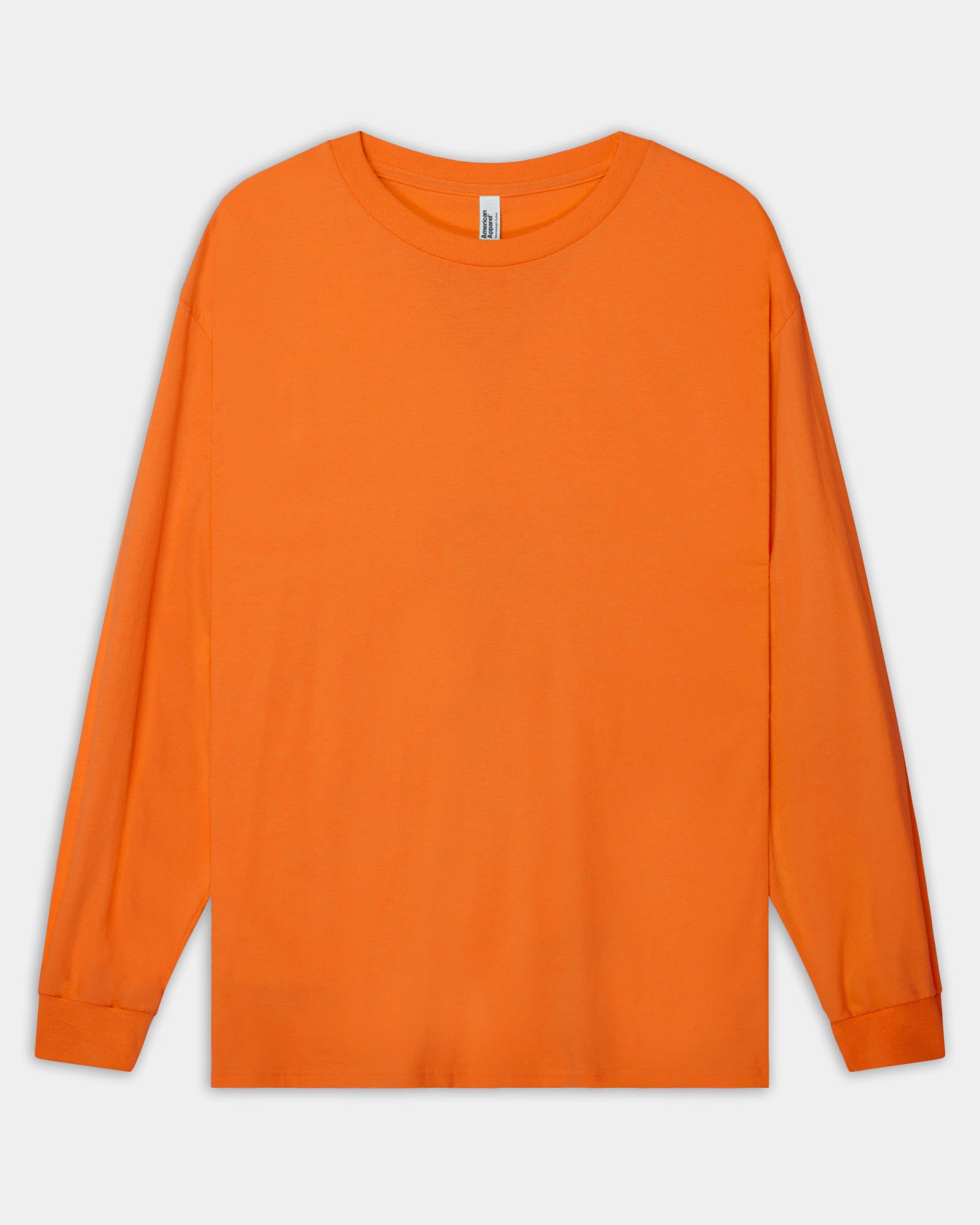 Long Sleeve Cotton T-Shirt - Orange