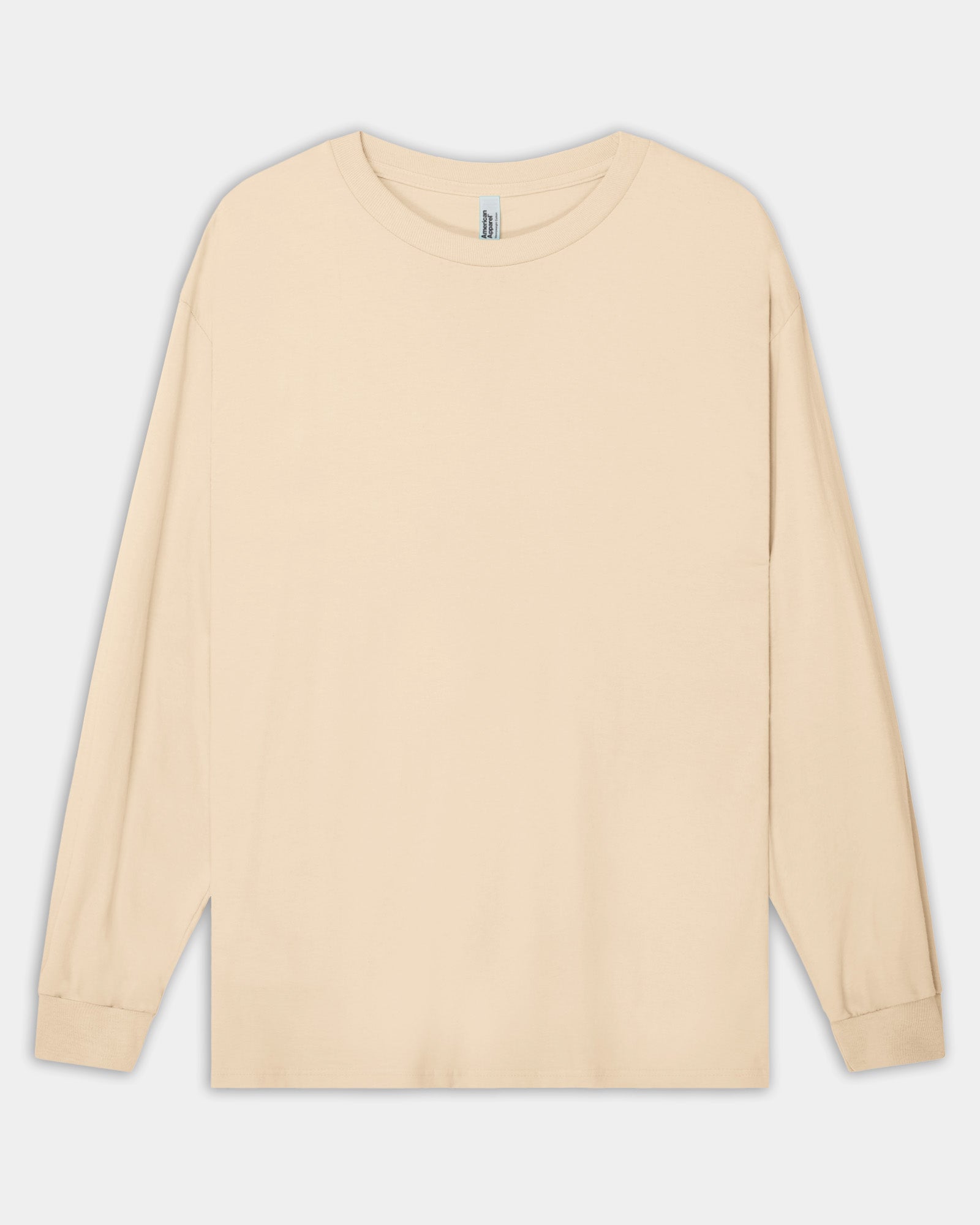 Long Sleeve Cotton T-Shirt - Sand