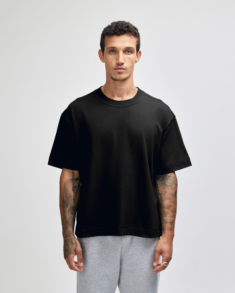 next image of Unisex Boxy T-Shirt : '-black