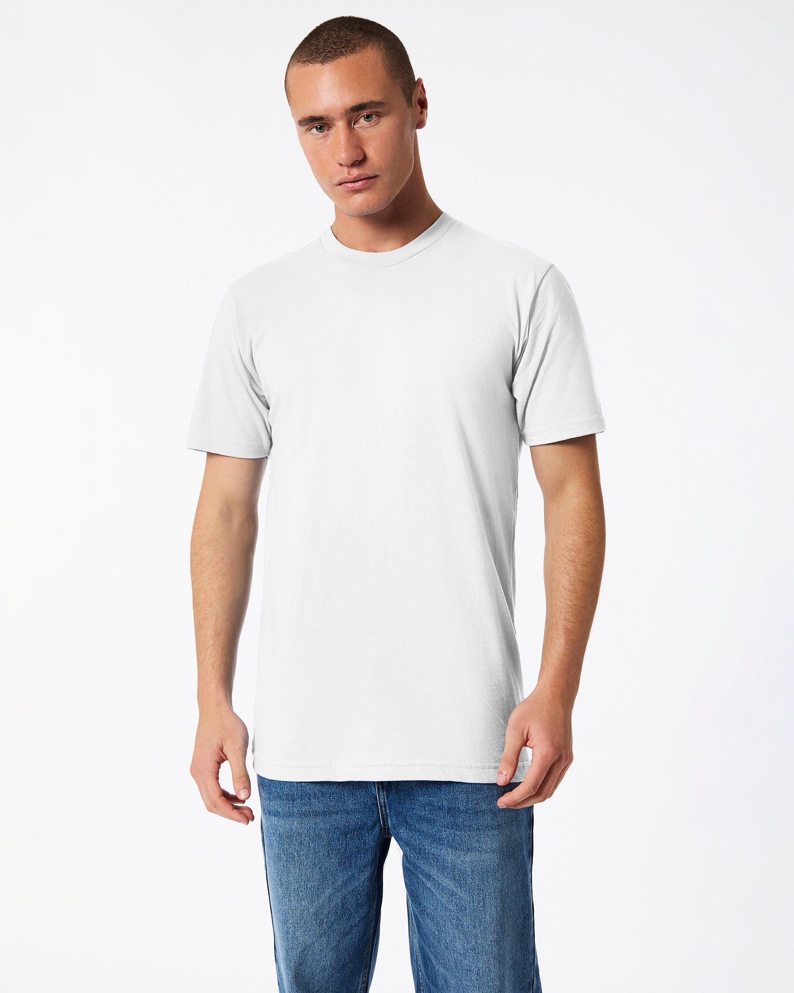 Fine Jersey Unisex Short Sleeve T-Shirt - White