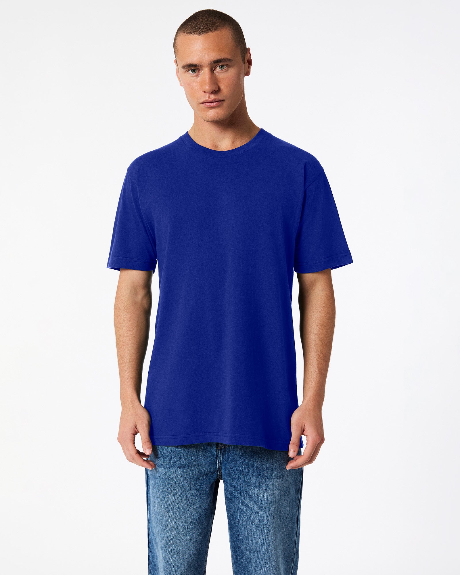 Fine Jersey Unisex Short Sleeve T-Shirt - Lapis