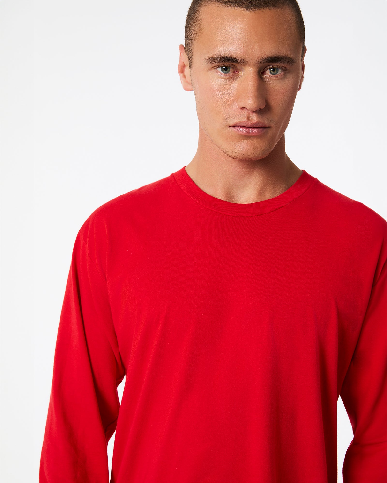 Fine Jersey Unisex Long Sleeve T-shirt - Red