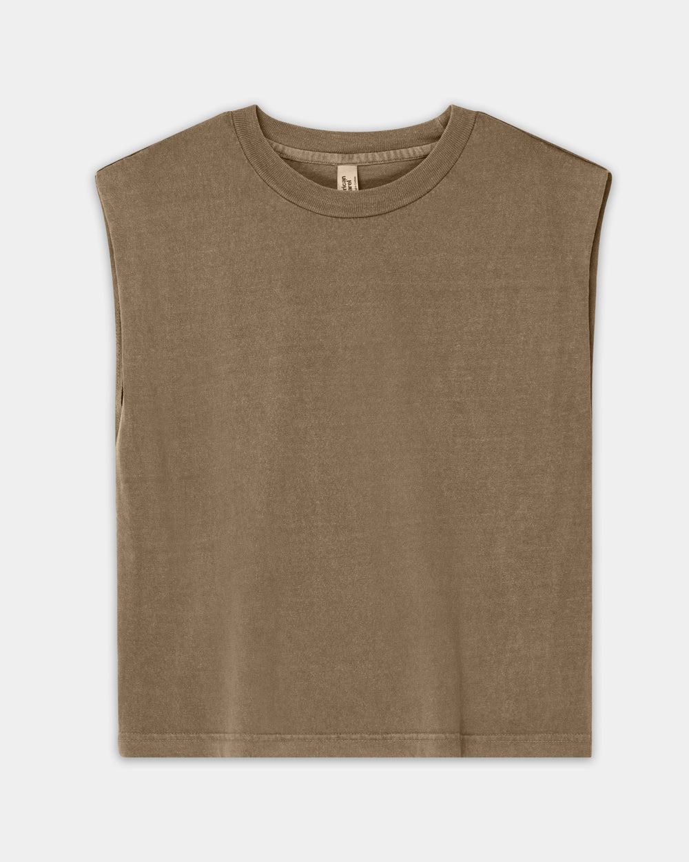 next image of Women's Cropped Garment Dyed Muscle T-Shirt