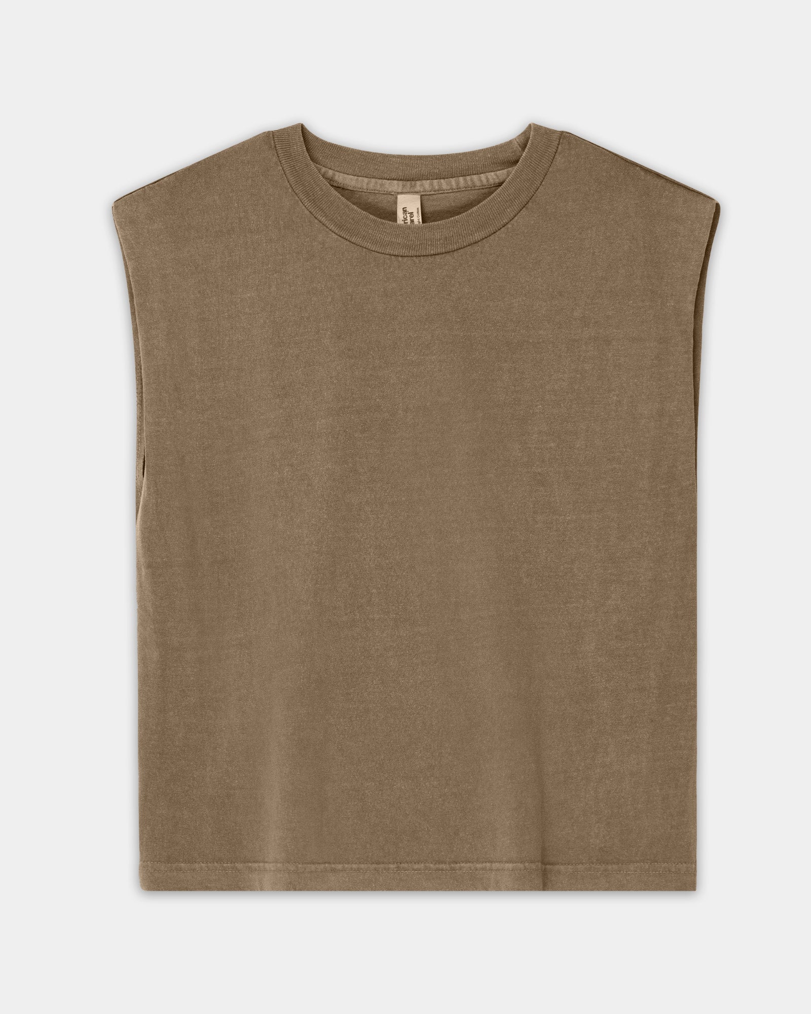 Women's Cropped Garment Dyed Muscle T-Shirt
