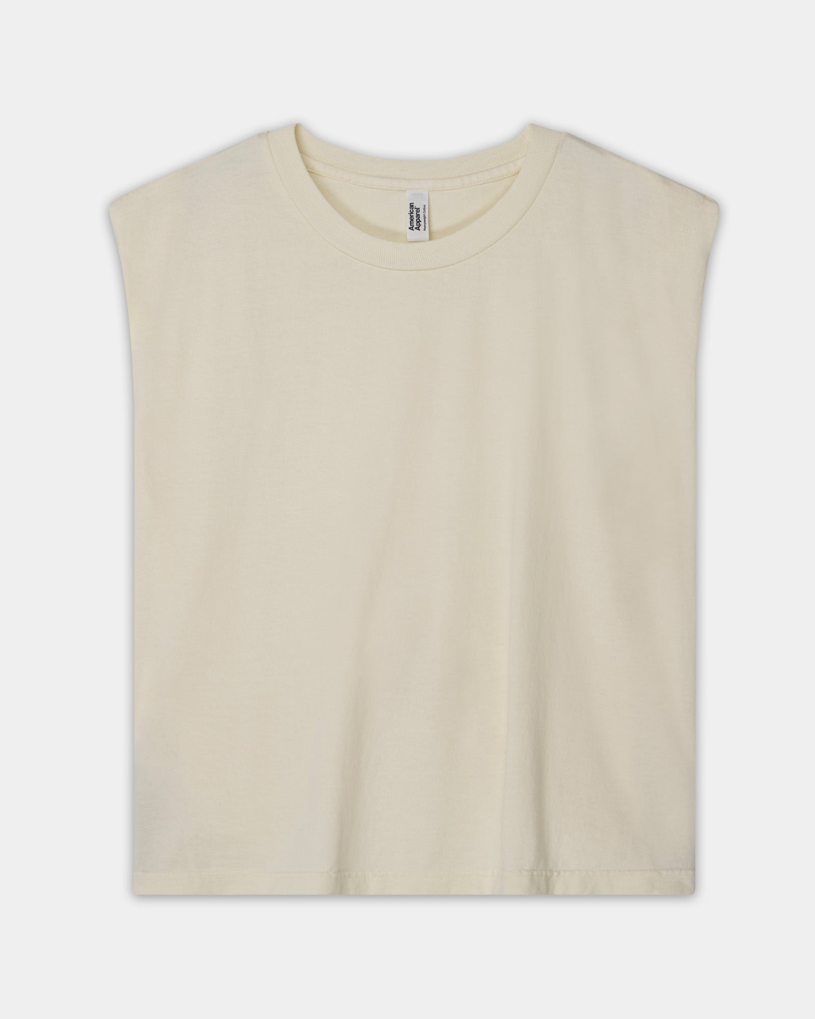 Women's Lightweight Cropped Muscle T-Shirt - Faded Cream