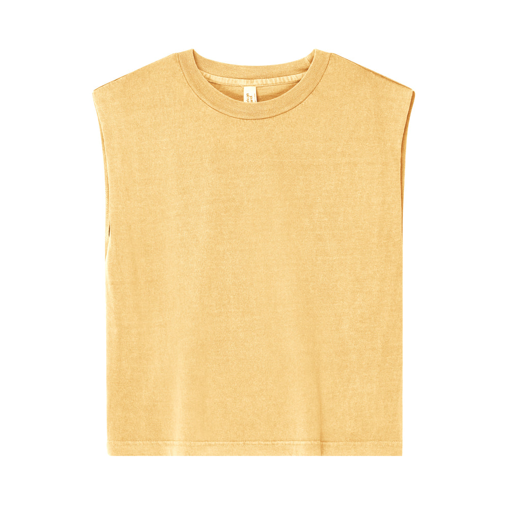 next image of Women's Cropped Garment Dyed Muscle T-Shirt