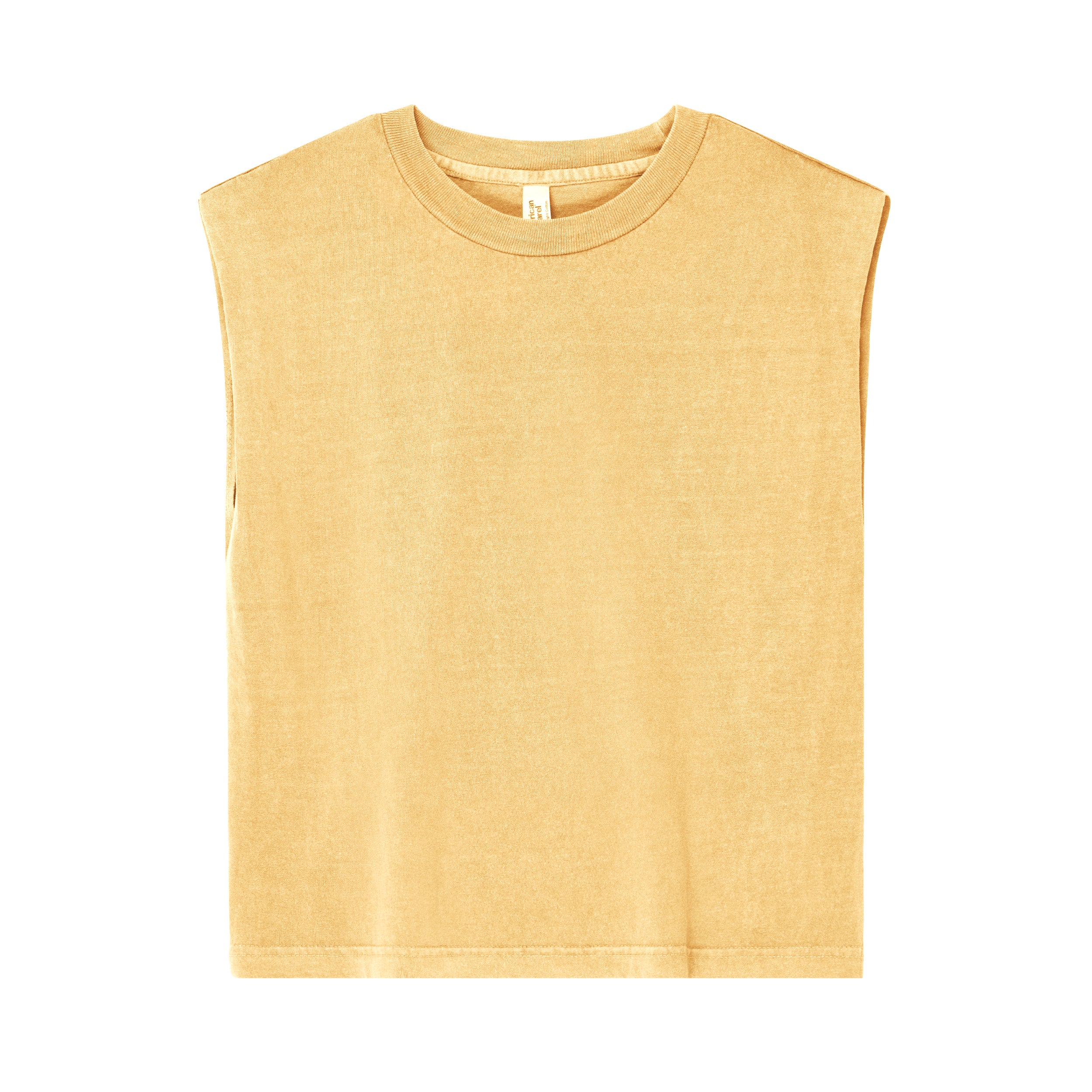 Women's Lightweight Cropped Muscle T-Shirt - Faded Mustard
