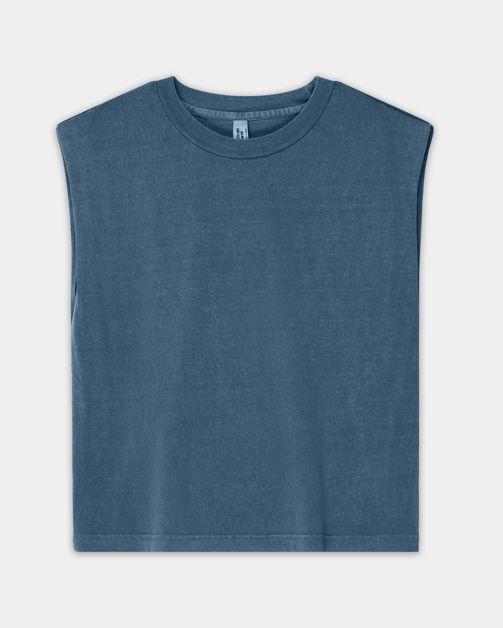 Women's Lightweight Cropped Muscle T-Shirt - Faded Navy