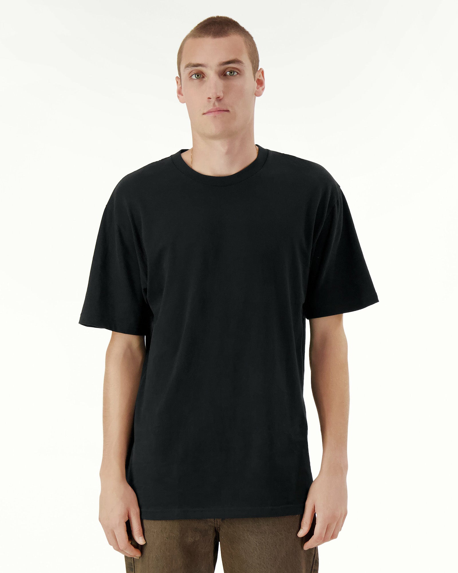 Sueded Unisex Short Sleeve T-shirt - Black