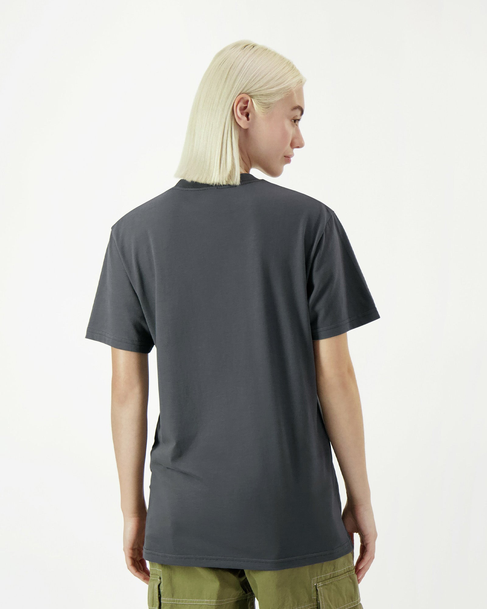Sueded Unisex Short Sleeve T-shirt - Asphalt