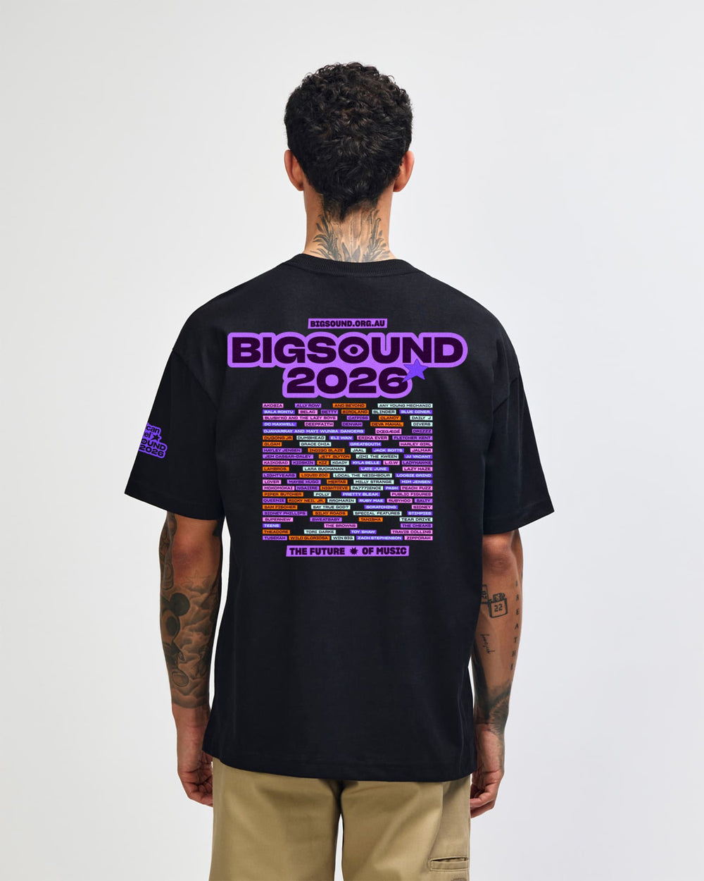 next image of BIGSOUND Lineup T-Shirt - Black : -black