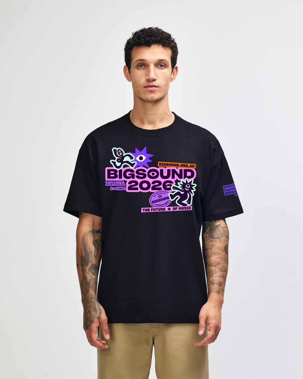 image of BIGSOUND Lineup T-Shirt - Black : -black