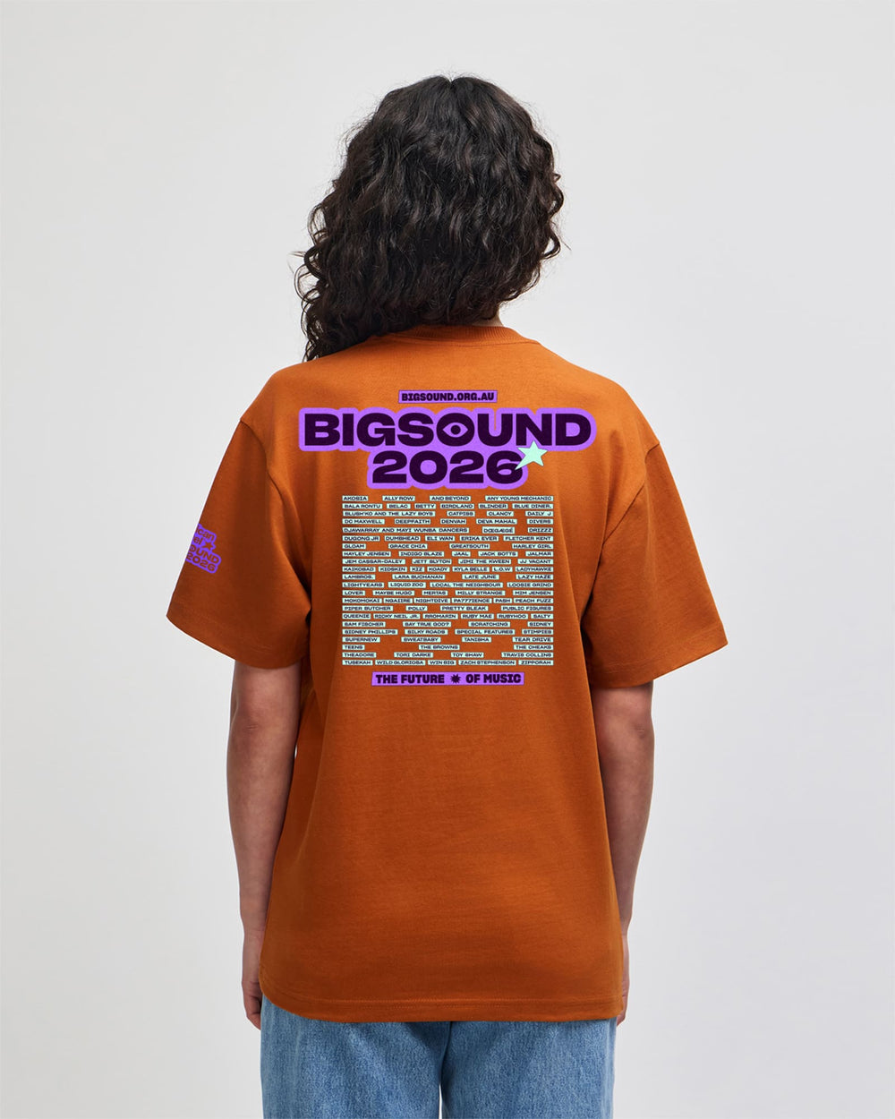 next image of BIGSOUND Lineup T-Shirt - Rust : -rust