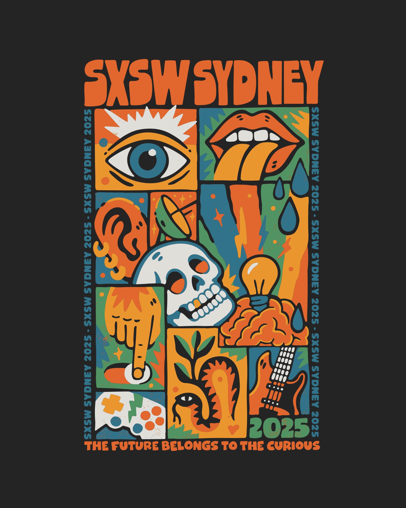 SXSW Sydney The Future Belongs To The Curious T-shirt