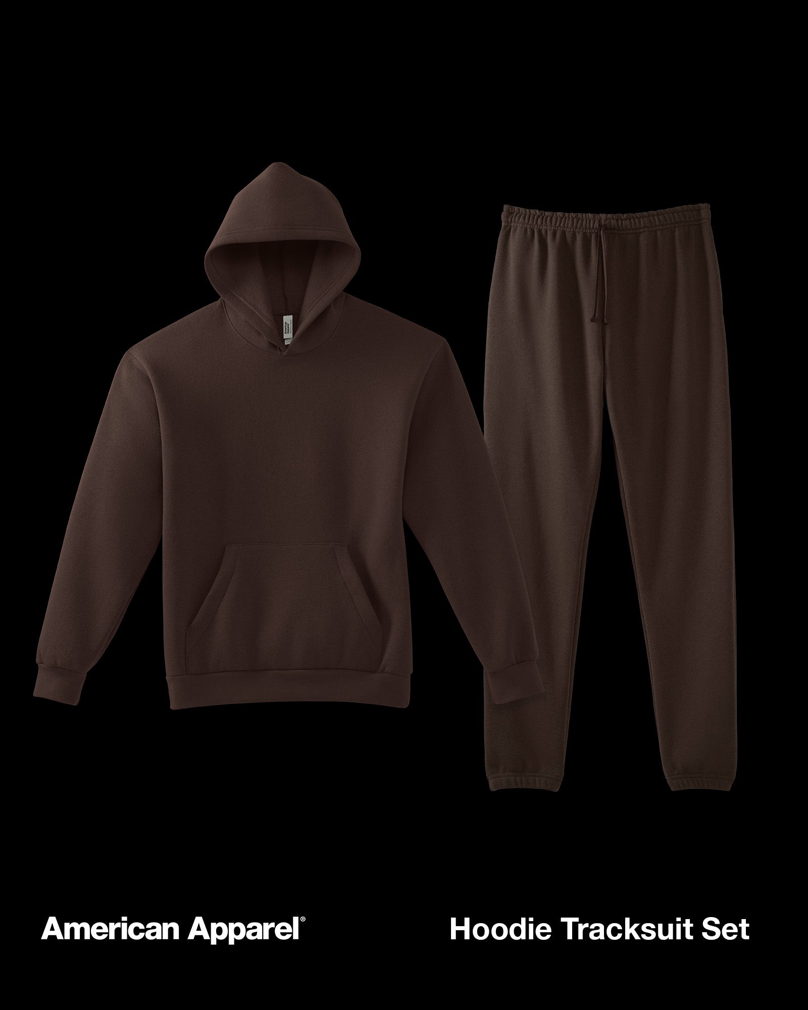 Brown Hoodie & Sweatpants Tracksuit Set