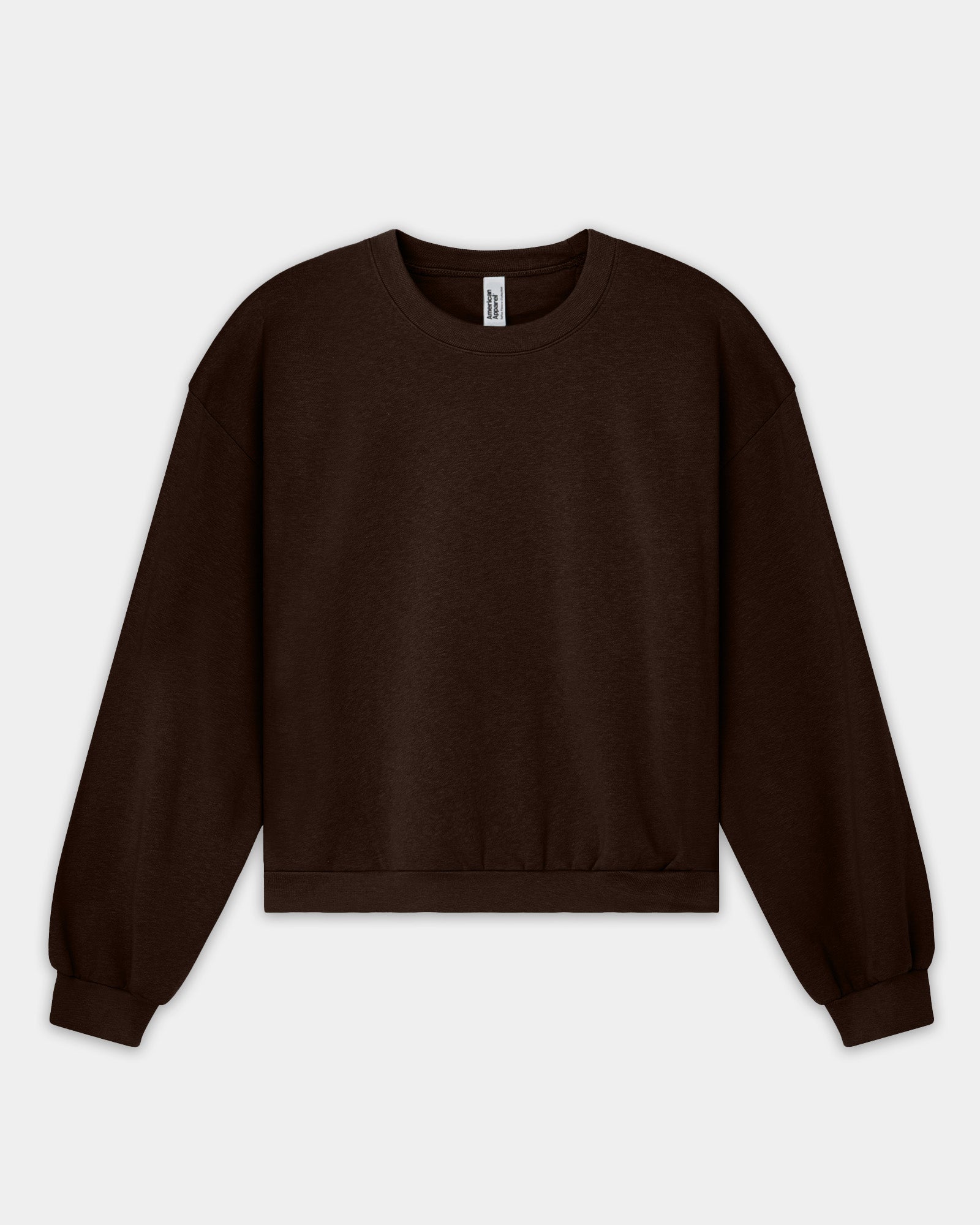 Women's cropped brown colour sweatshirt - Brown
