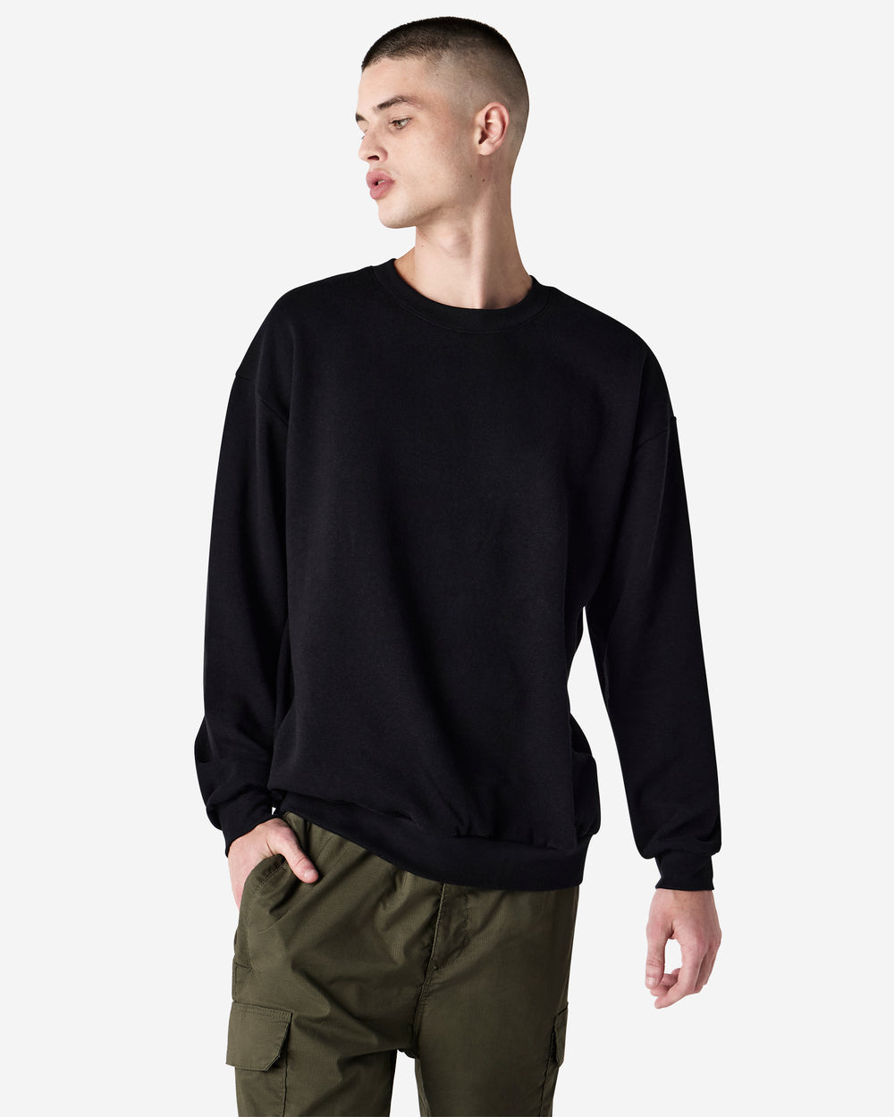 next image of Unisex Relaxed Fit Crewneck Sweatshirt