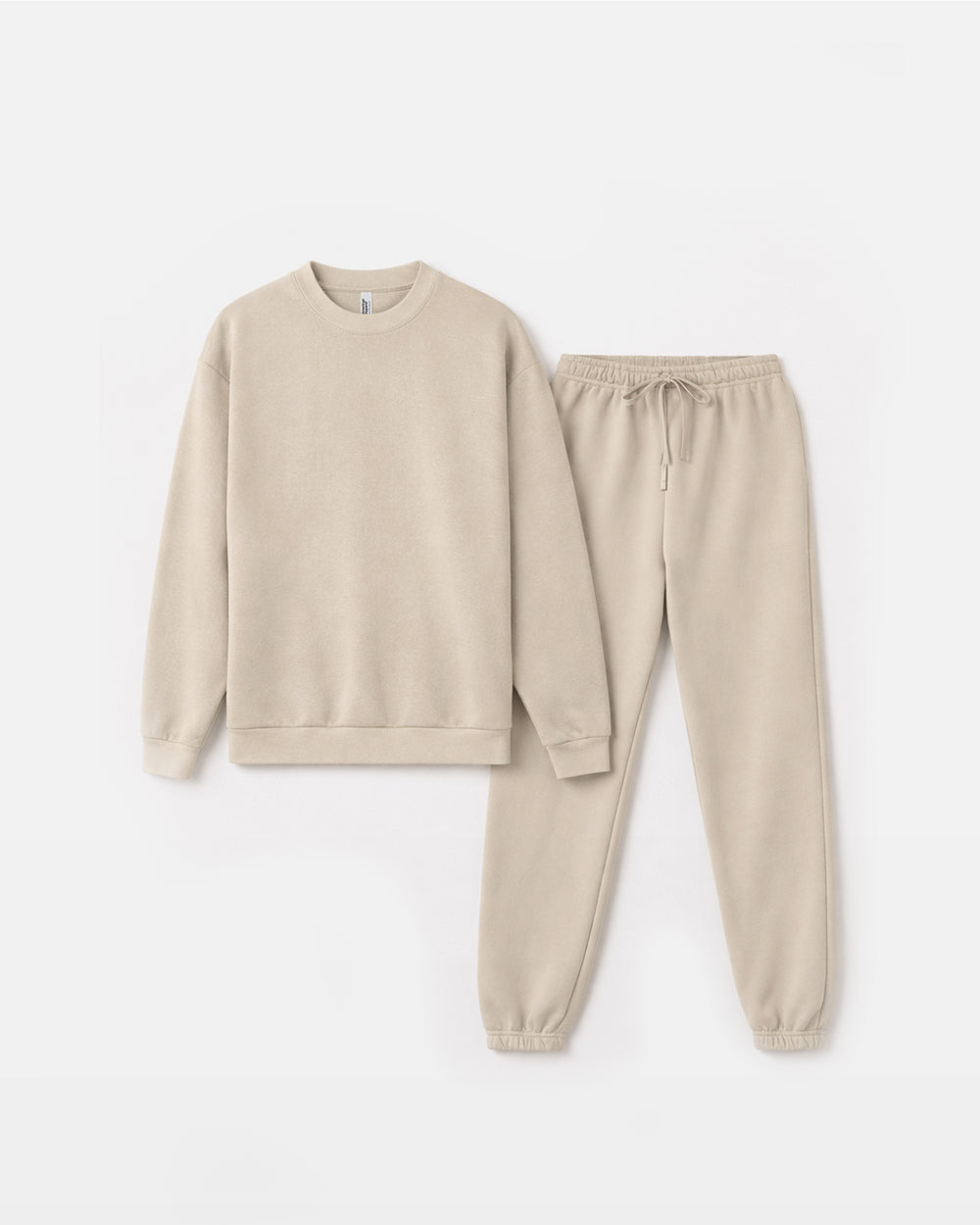 image of Crewneck Sweatshirt Tracksuit - Bone : -bone