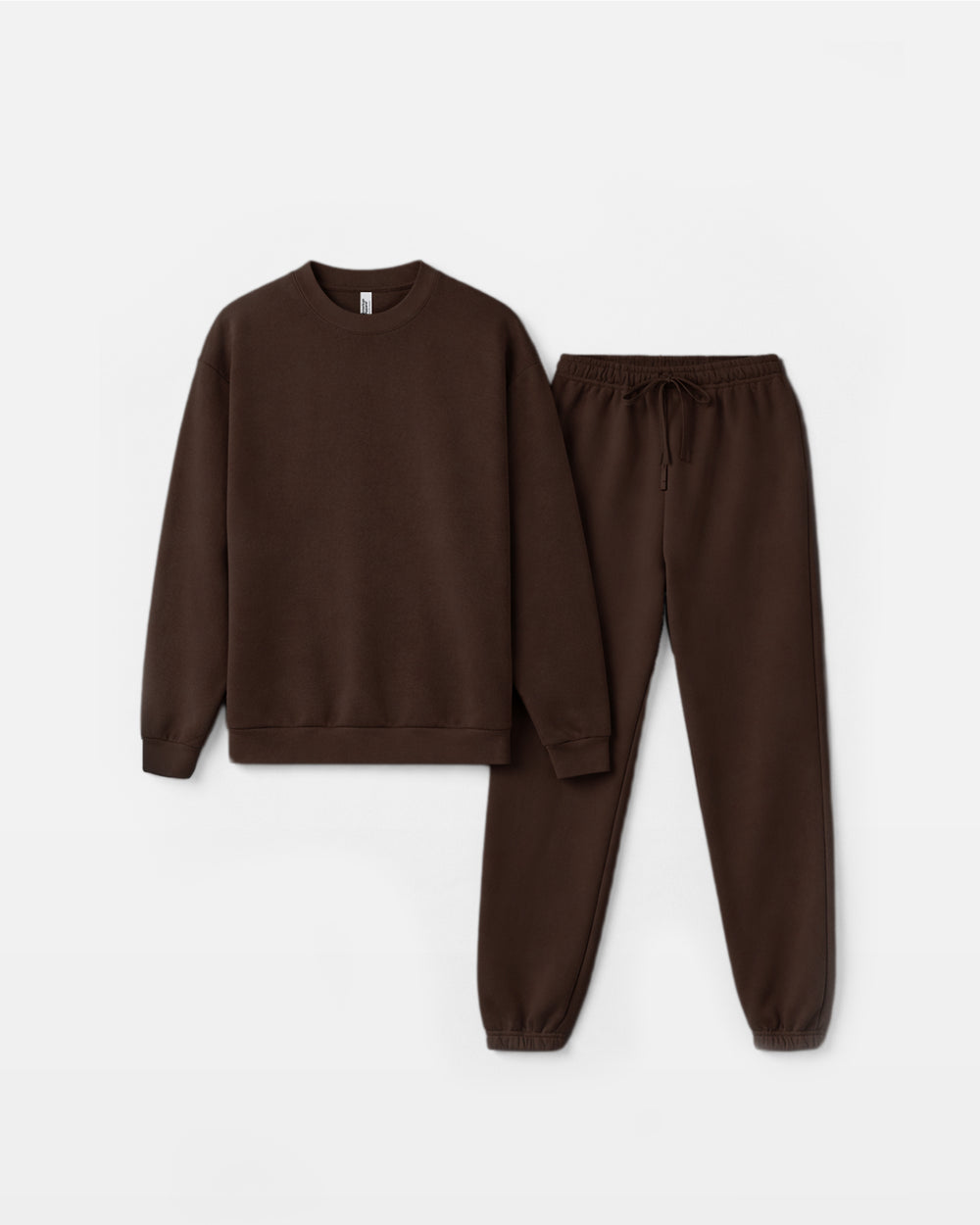 image of Crewneck Sweatshirt Tracksuit - Brown : -brown