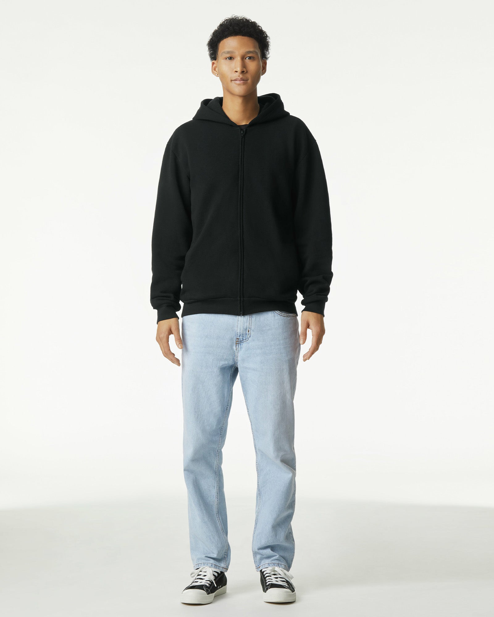 Reflex Full Zip Hooded Unisex Sweatshirt - Black