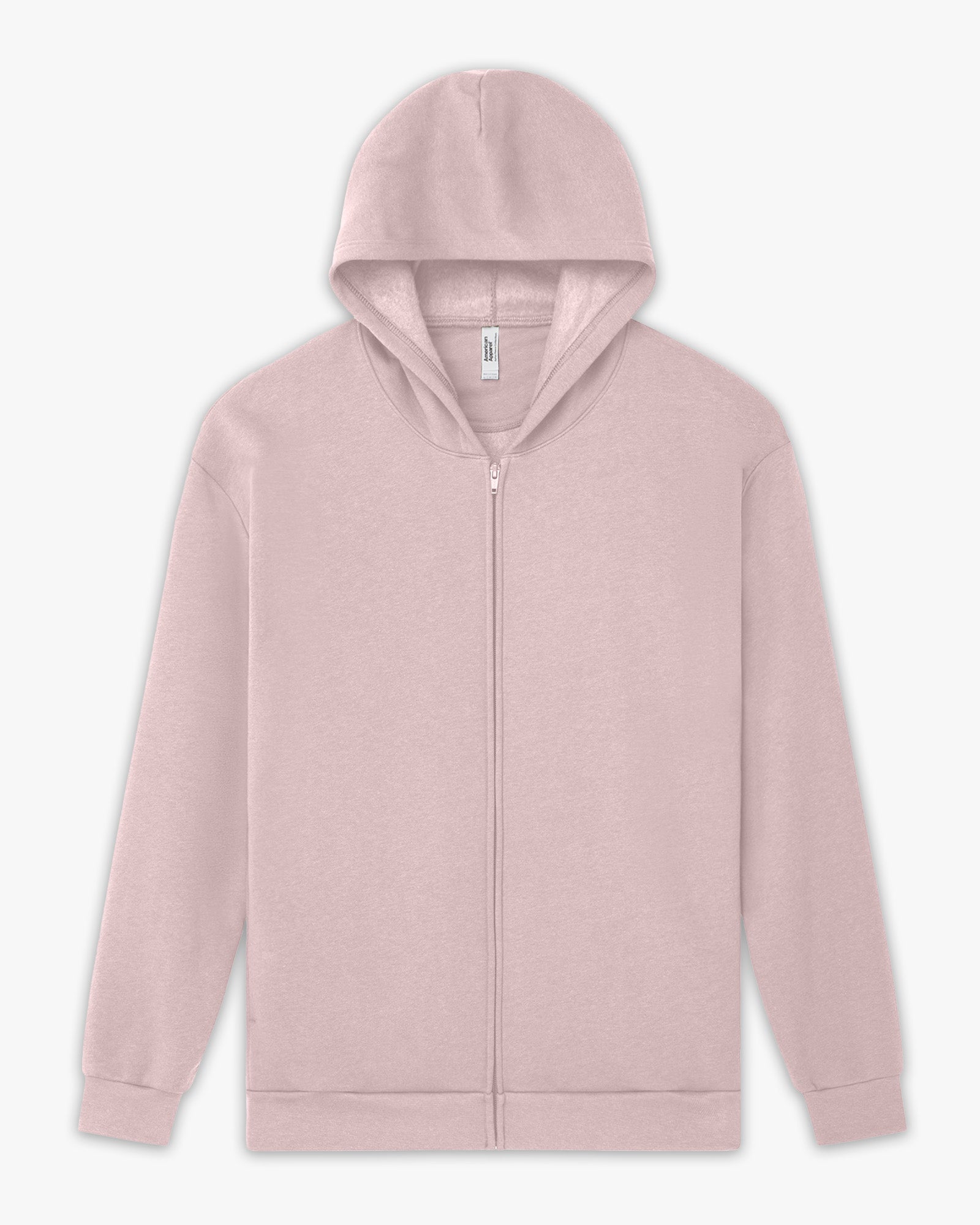 Unisex Fleece Zip-Up Hoodie Blush Colour - Blush