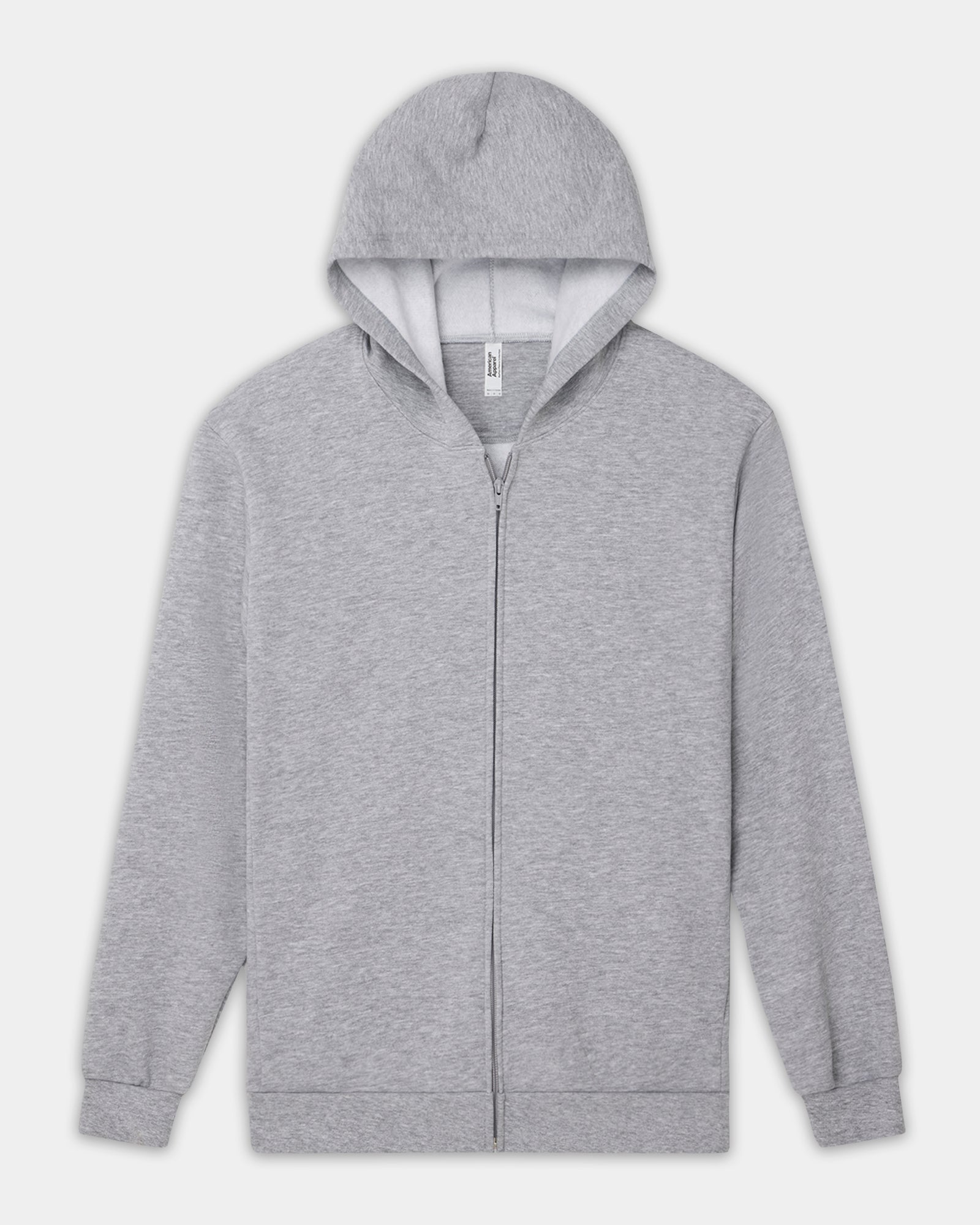 Unisex Fleece Zip-Up Hoodie Heather Grey Colour - Heather Grey
