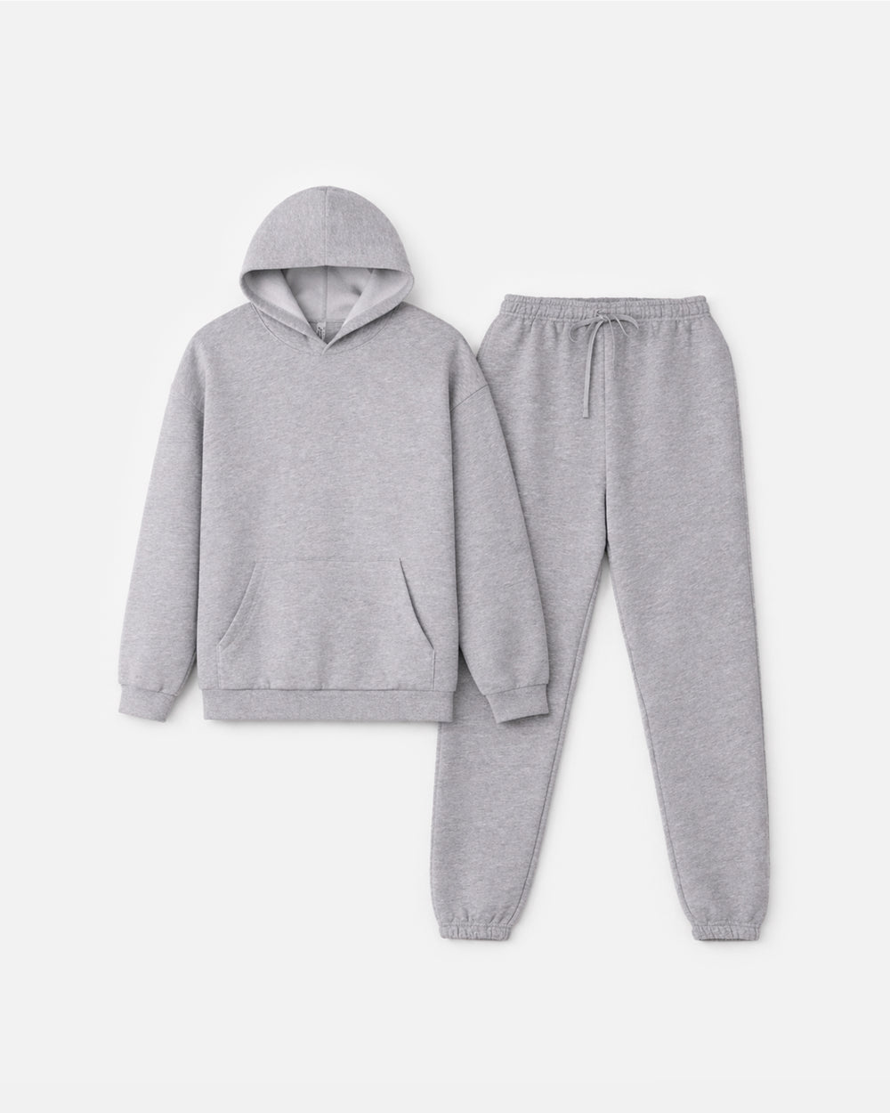 image of Pullover Hoodie Tracksuit - Heather Grey : -heather grey